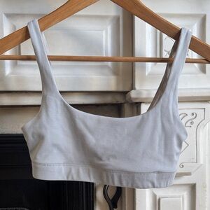 Vuori Ribbed Gray Bralette